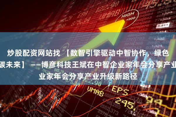 炒股配资网站找 【数智引擎驱动中智协作，绿色基建擘画双碳未来】 ——博彦科技王斌在中智企业家年会分享产业升级新路径
